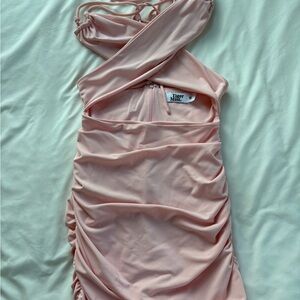 Tiger Mist Pink Ruched Dress